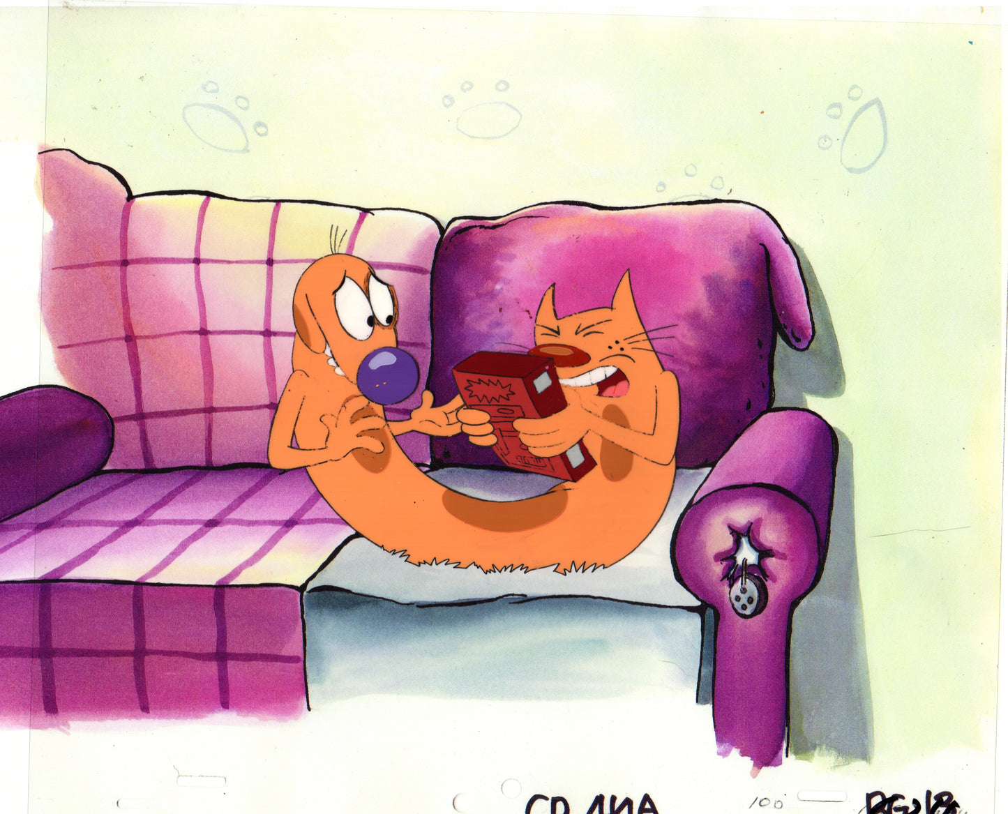 CatDog Cat Dog Production Animation Cel from Nickelodeon 1998-2005 28 FC