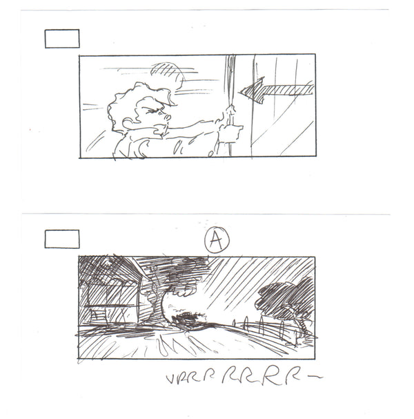2 LOT The Iron Giant Production Animation Original Ink Storyboards 199 ...