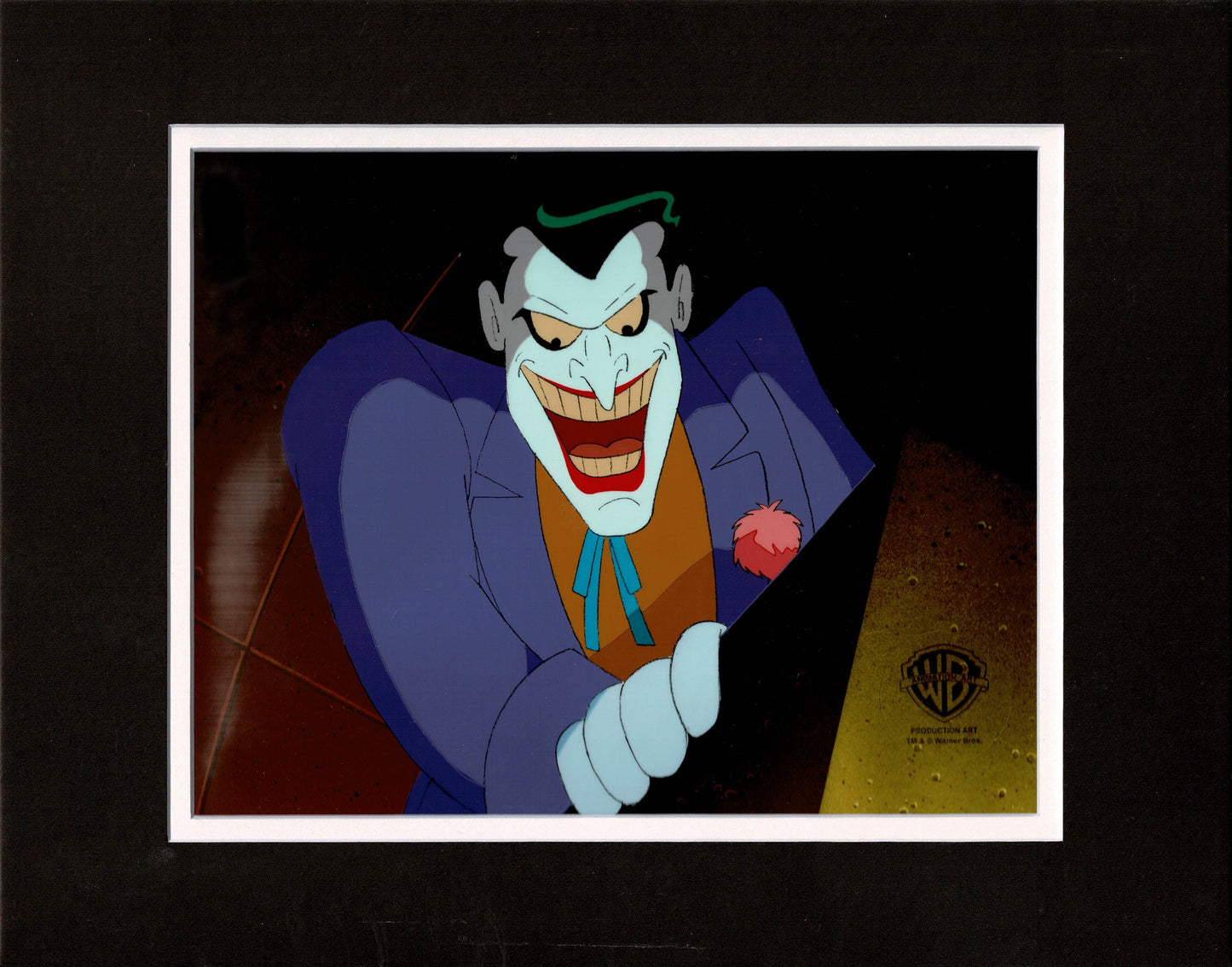 Batman the Animated Series The Joker BTAS Production Animation Cel AND Drawing Warner Bros DC 2272