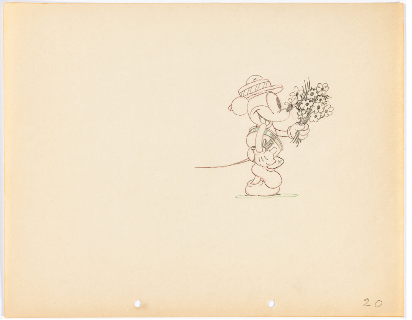 Mickey Mouse 1933 Original Production Animation Cel Drawing from Disney Puppy Love 20