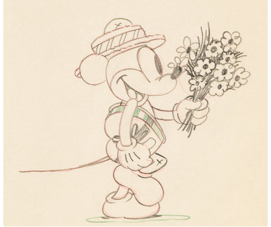 Mickey Mouse 1933 Original Production Animation Cel Drawing from Disney Puppy Love 20