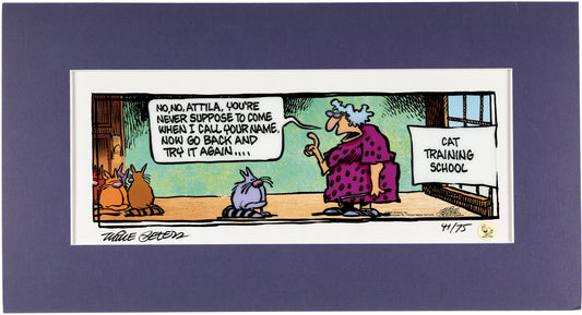 Mother Goose and Grimm Grimmy Limited Ed Cel of 75 SIGNED by Mike Peters 1993