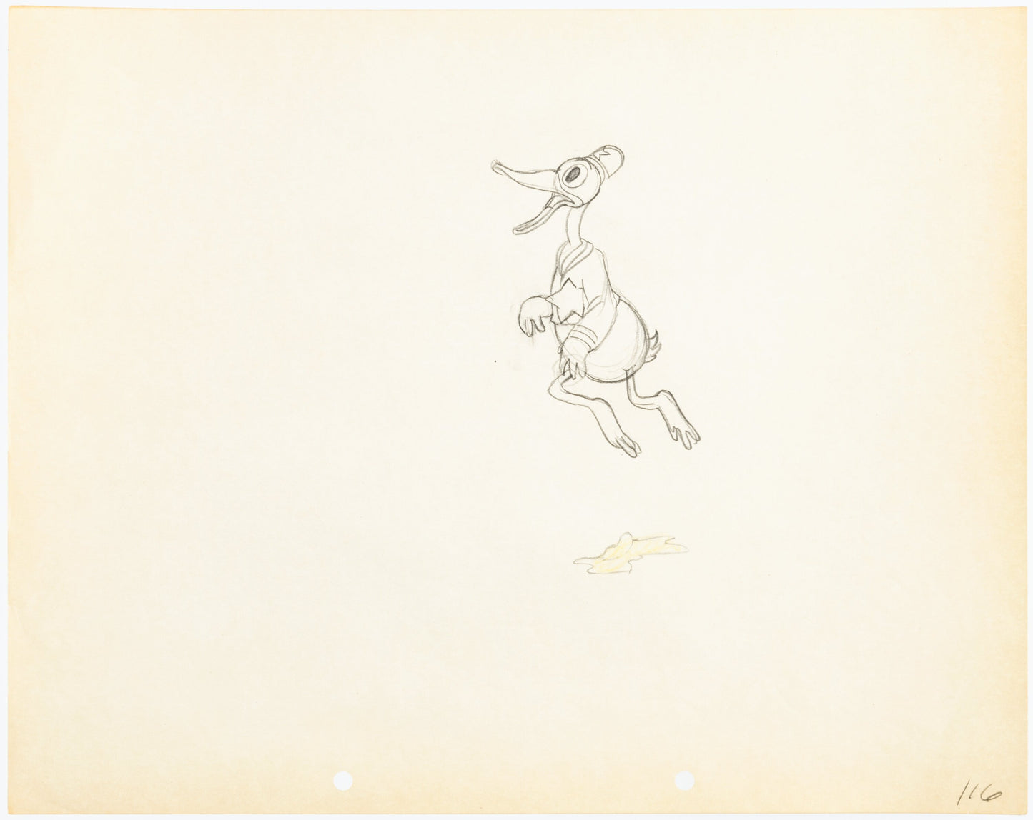 Donald Duck 1934 Original Production Animation Cel Drawing from Disney The Dognapper 116