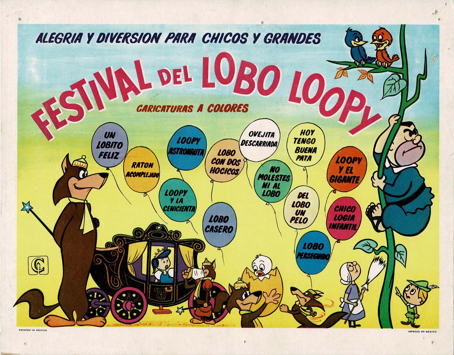 Loopy De Loop Hanna Barbera Mexican Lobby Card 1959-1965
