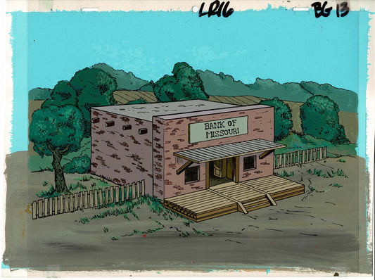 Lone Ranger 1980 Animation Production Background Bank of Missouri Filmation 16