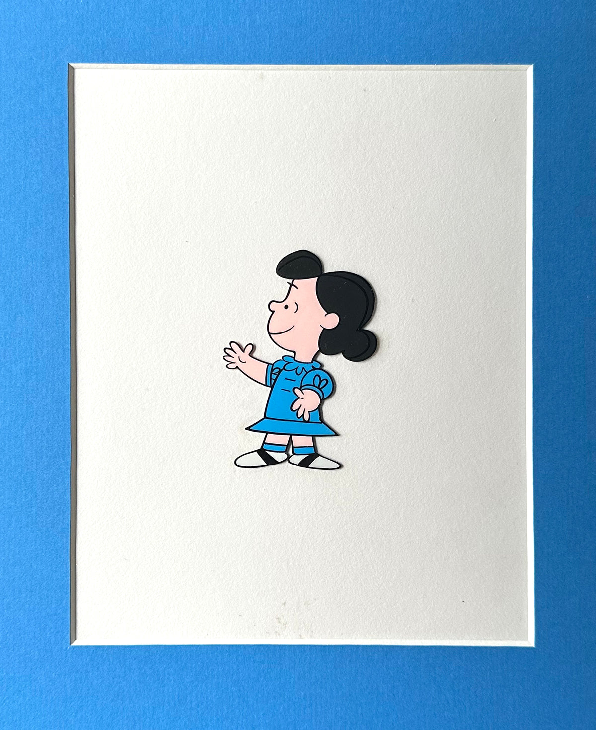 A Charlie Brown Christmas Production Animation Cel of Lucy Introducing Charlie Brown from 1965 Charles Schulz Peanuts Melendez Studio