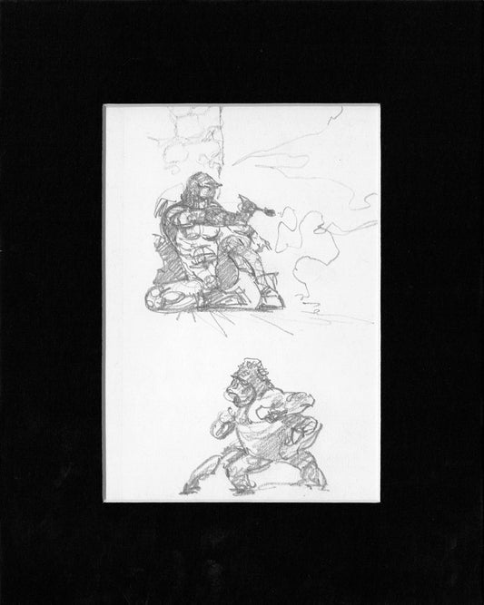 Mike Hoffman Comic Book Artist Personal Original Pencil Art Notebook Page From 2013 A-m23