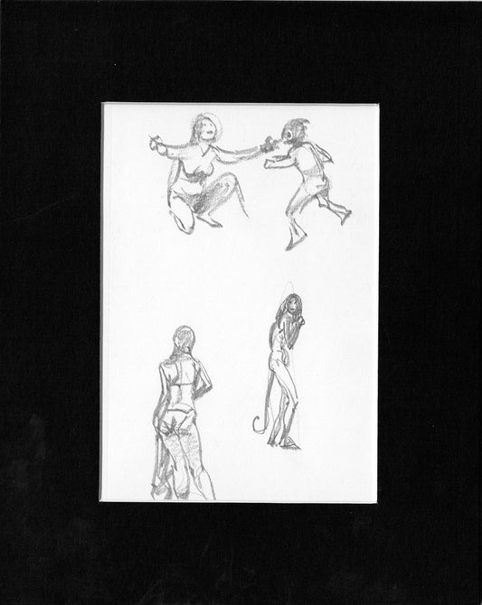 Mike Hoffman Comic Book Artist Personal Original Pencil Art Notebook Page From 2013 A-m35