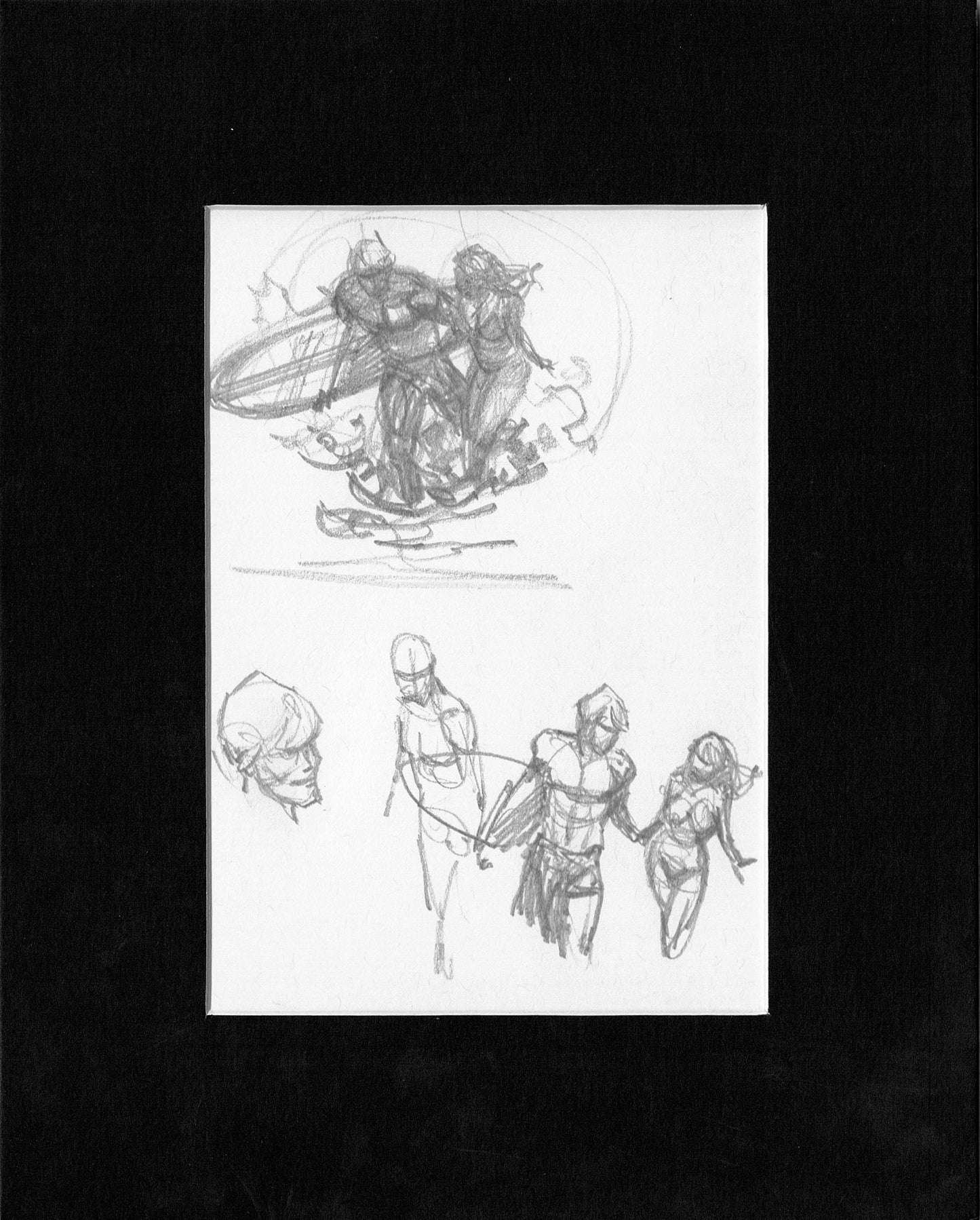 Mike Hoffman Comic Book Artist Personal Original Pencil Art Notebook Page From 2013 A-m47