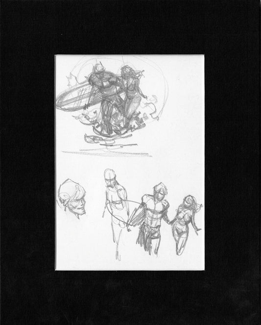 Mike Hoffman Comic Book Artist Personal Original Pencil Art Notebook Page From 2013 A-m47