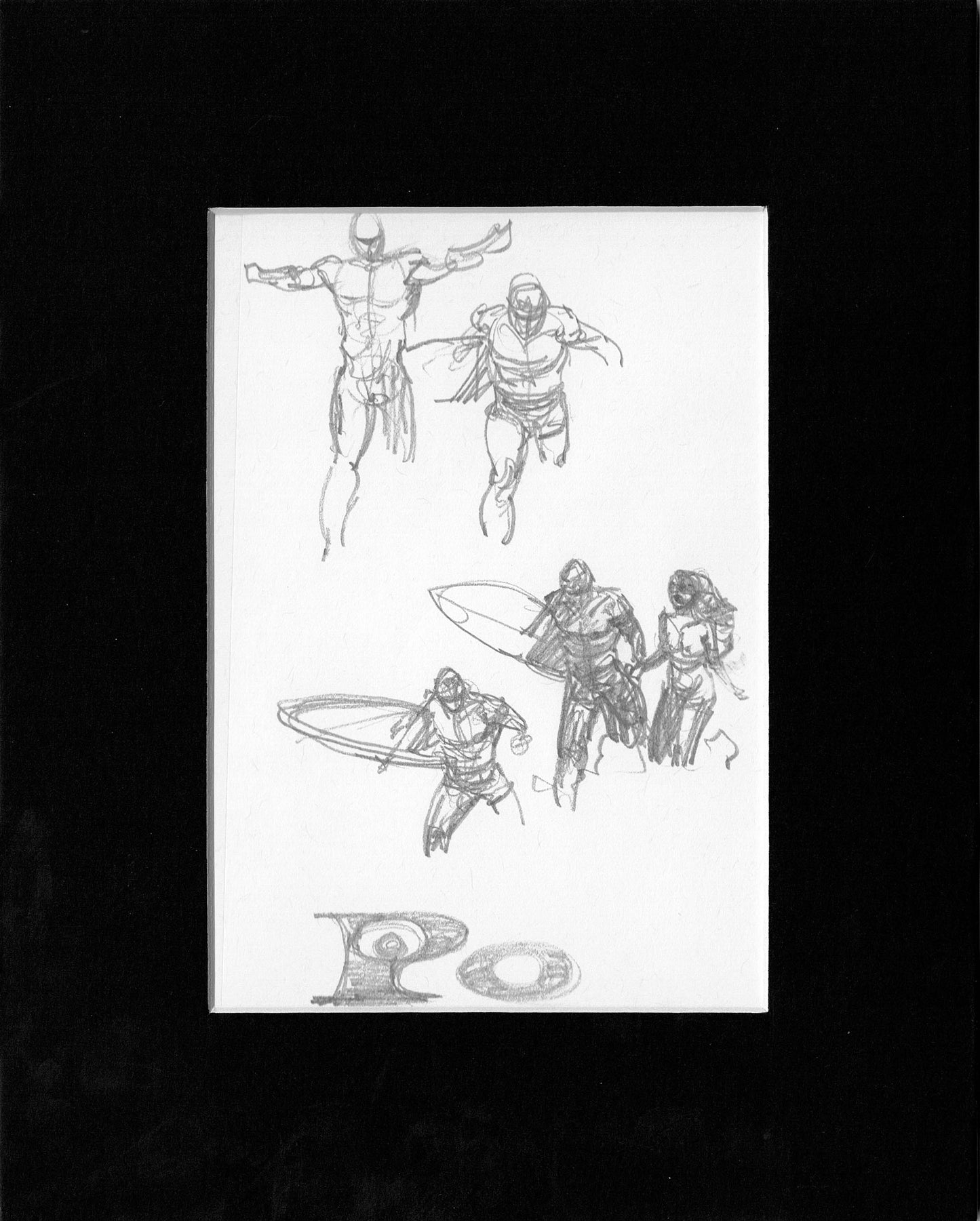 Mike Hoffman Comic Book Artist Personal Original Pencil Art Notebook Page From 2013 A-m48