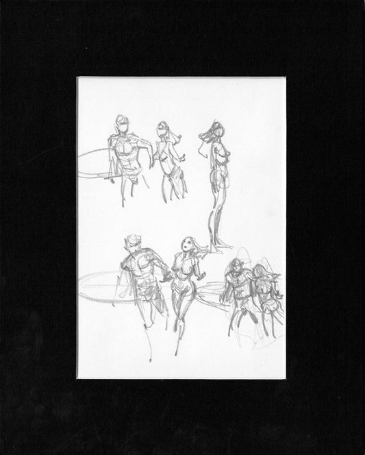Mike Hoffman Comic Book Artist Personal Original Pencil Art Notebook Page From 2013 A-m49