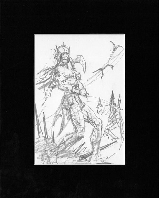 Mike Hoffman Comic Book Artist Personal Original Pencil Art Notebook Page From 2013 A-m58
