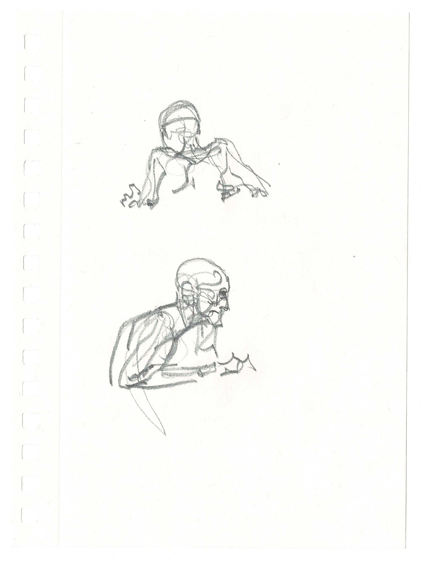 Mike Hoffman Comic Book Artist Personal Original Pencil Art Notebook Page From 2013 A-m5