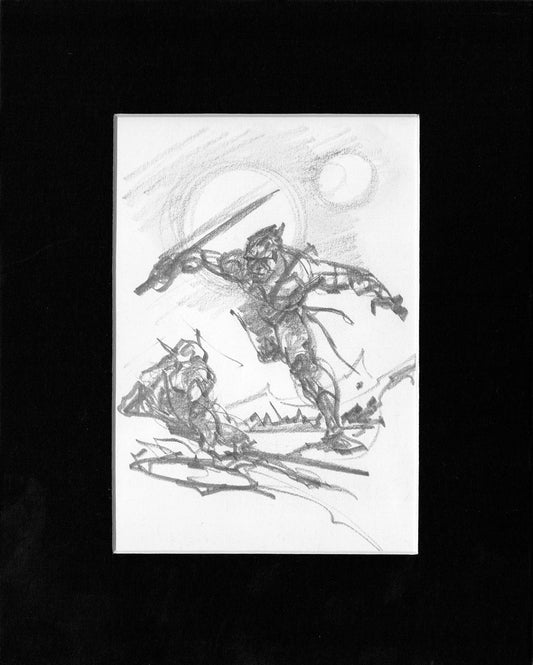 Mike Hoffman Comic Book Artist Personal Original Pencil Art Notebook Page From 2013 A-m67