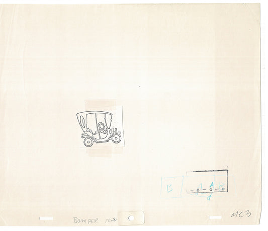 Mr Magoo Original Cartoon Production Animation Art Drawing Copy 1977 DePatie-Freleng Collectible Used On Screen A-12