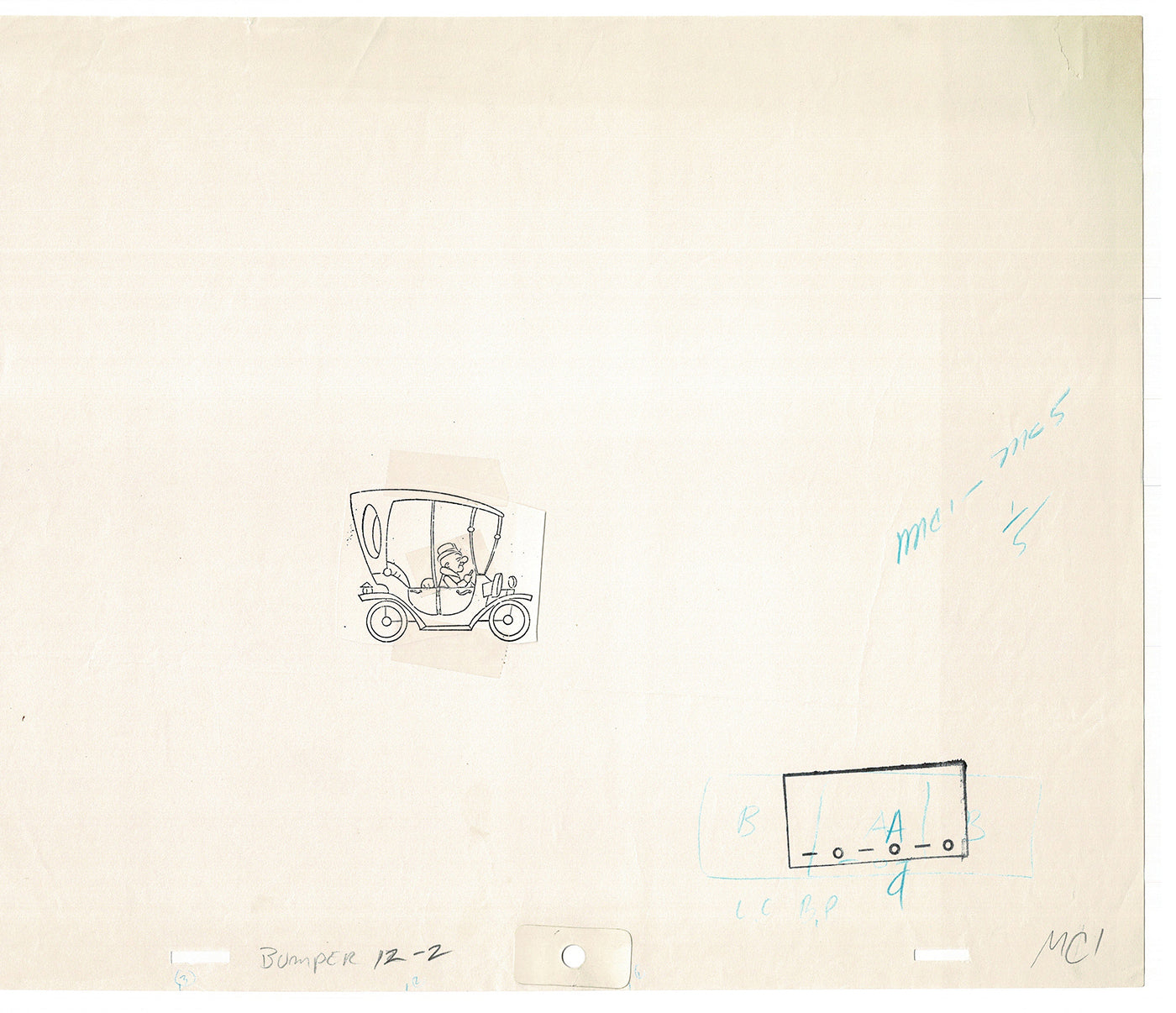 Mr Magoo Original Cartoon Production Animation Art Cel Drawing 1977 DePatie-Freleng Collectible Used On Screen A-14