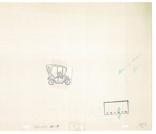 Mr Magoo Original Cartoon Production Animation Art Drawing COPY 1977 DePatie-Freleng Collectible Used On Screen A-14