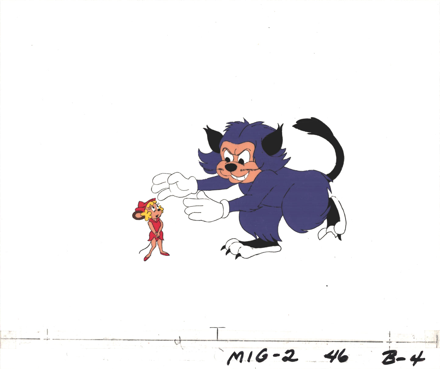 Mighty Mouse Cartoon Production Animation Cel and Drawing Filmation Anime Actually Used ON SCREEN C-mb4