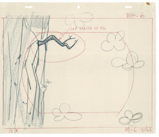 Mr Magoo Original Cartoon Production Animation Background Drawing UPA Collectible Used On Screen B-3