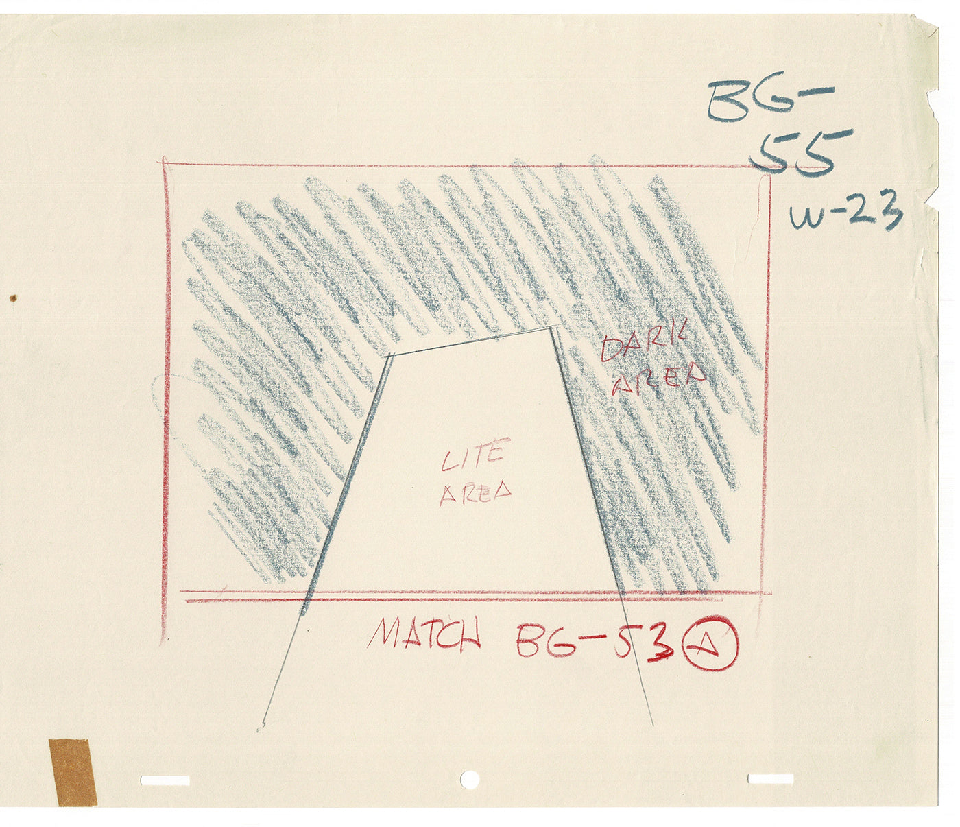 Mr Magoo Original Cartoon Production Animation Background Drawing UPA Collectible Used On Screen B-7