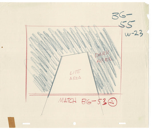 Mr Magoo Original Cartoon Production Animation Background Drawing UPA Collectible Used On Screen B-7
