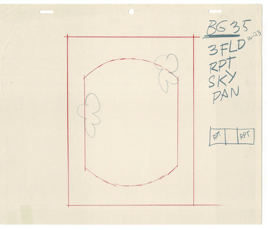 Mr Magoo Original Cartoon Production Animation Background Drawing UPA Collectible Used On Screen B-8
