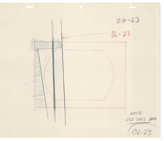 Mr Magoo Original Cartoon Production Animation Background Drawing UPA Collectible Used On Screen B-9
