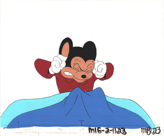 Mighty Mouse Cartoon Production Animation Cel from Filmation Anime Actually Used ON SCREEN D-mc