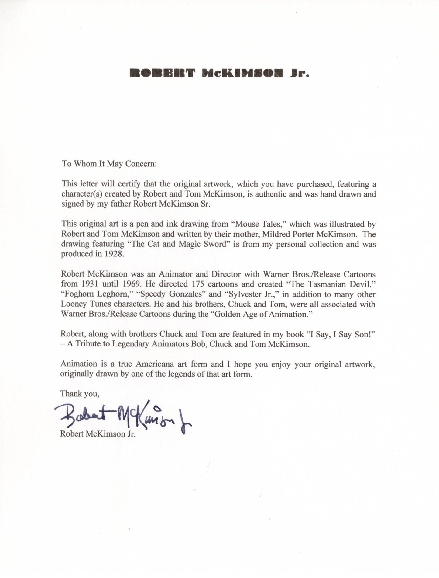 Robert McKimson Sr. 1928 Original Pen and Ink Illustration SIGNED and from His Estate 4