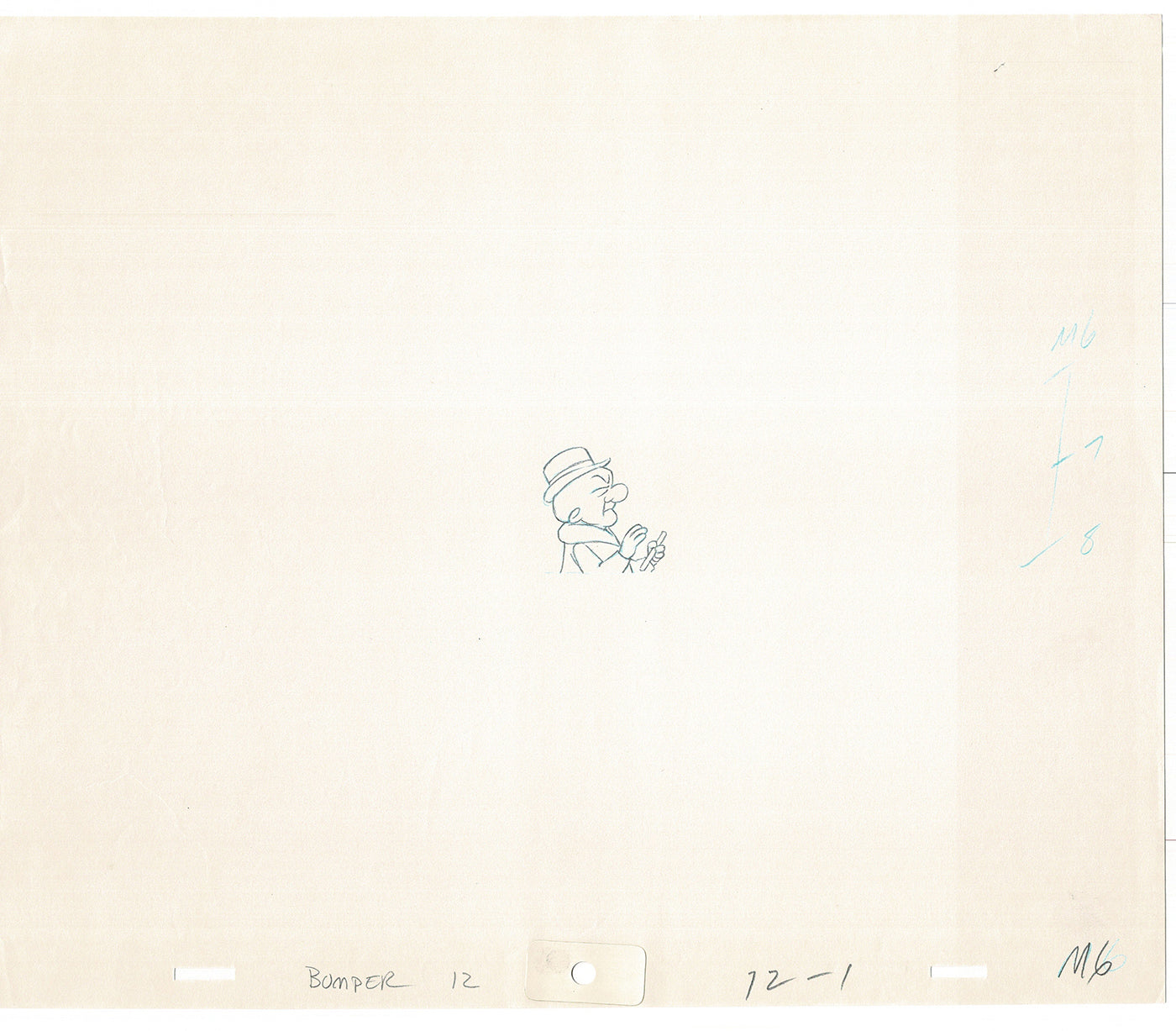 Mr Magoo Original Cartoon Production Animation Art Cel Drawing 1977 DePatie-Freleng Collectible Used On Screen A-2