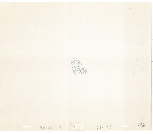 Mr Magoo Original Cartoon Production Animation Art Cel Drawing 1977 DePatie-Freleng Collectible Used On Screen A-2