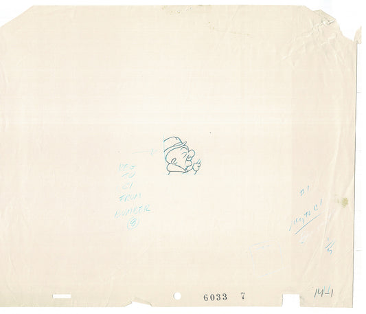 Mr Magoo Original Cartoon Production Animation Art Cel Drawing 1977 DePatie-Freleng Collectible Used On Screen A-3