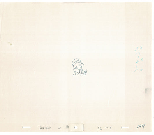 Mr Magoo Original Cartoon Production Animation Art Cel Drawing 1977 DePatie-Freleng Collectible Used On Screen A-6