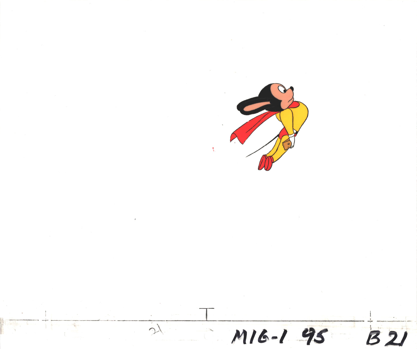 Mighty Mouse Cartoon Production Animation Cel and Drawing Filmation Anime Actually Used ON SCREEN C-mh21