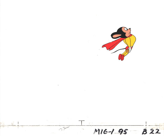 Mighty Mouse Cartoon Production Animation Cel and Drawing Filmation Anime Actually Used ON SCREEN C-mh22