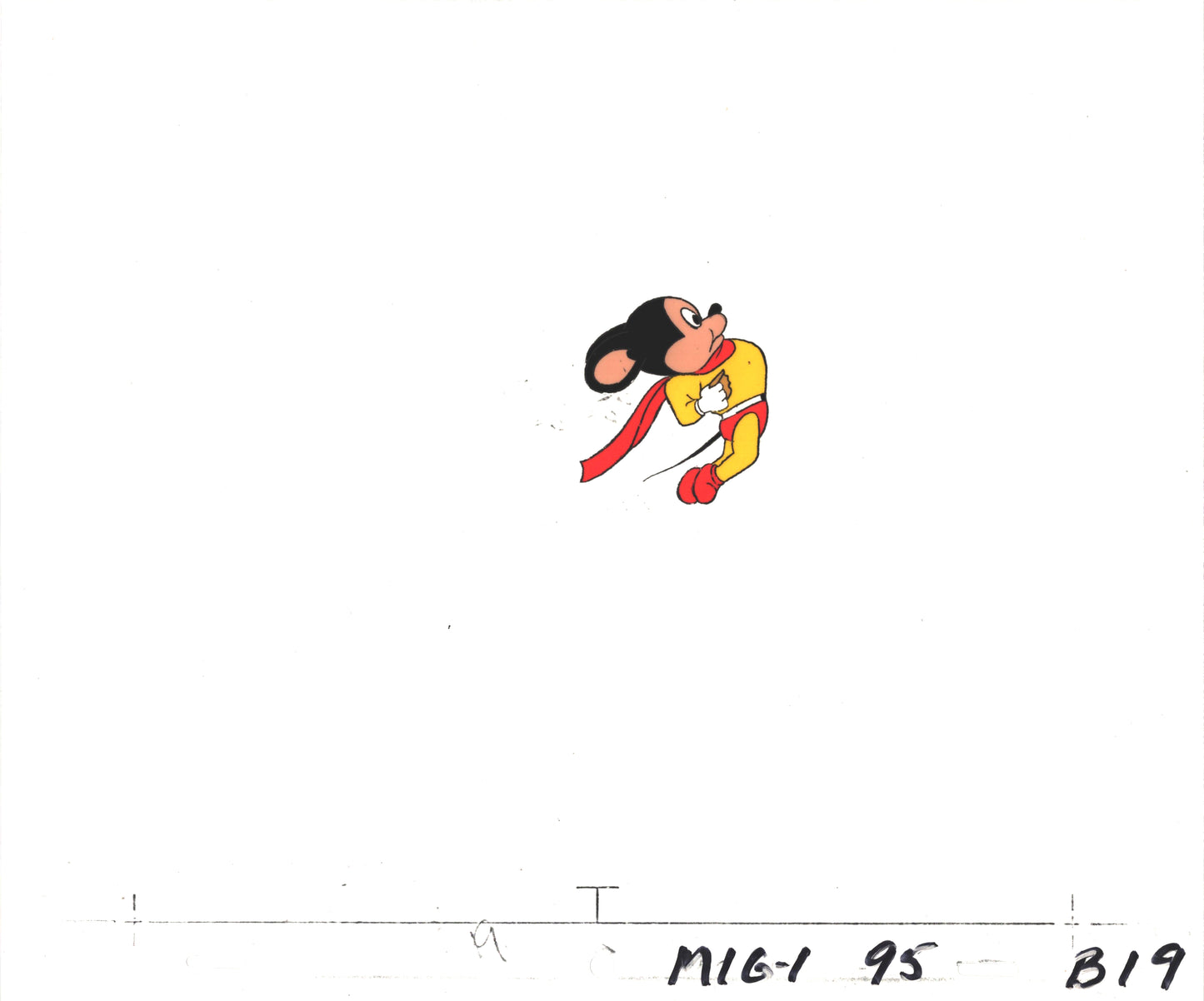 Mighty Mouse Cartoon Production Animation Cel and Drawing Filmation Anime Actually Used ON SCREEN C-mh9