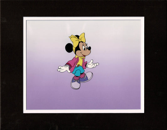 Minnie Mouse Production Animation Cel and Drawing 1980's Disney C-KO