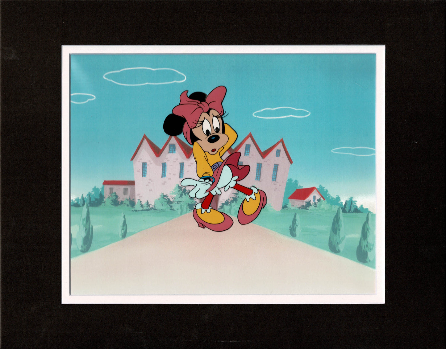 Minnie Mouse Production Animation Cel and Drawing Totally Minnie 1988 Disney C-KO