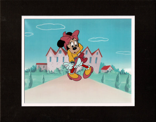 Minnie Mouse Production Animation Cel and Drawing Totally Minnie 1988 Disney C-KO