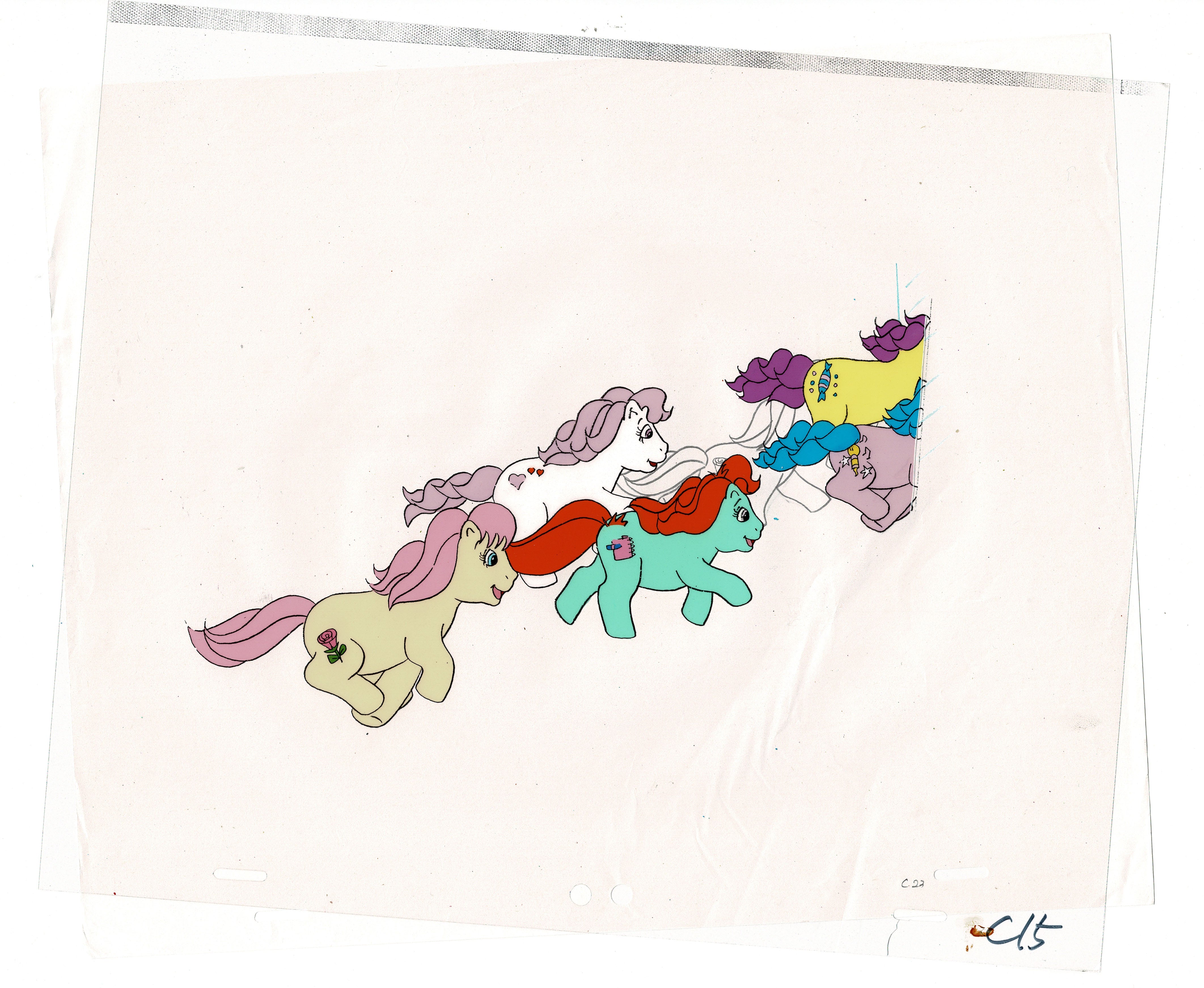 Sunbow Animation Style My Little Pony Original Production Animation Cel Hasbro Sunbow 1980s o ...