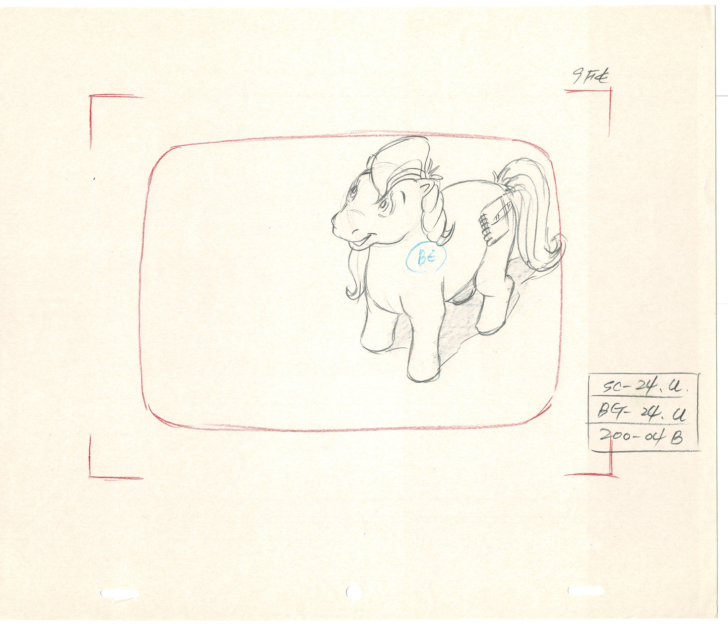 Lot of 15 My Little Pony Animation Cel Drawings Hasbro Sunbow 1980s 90s