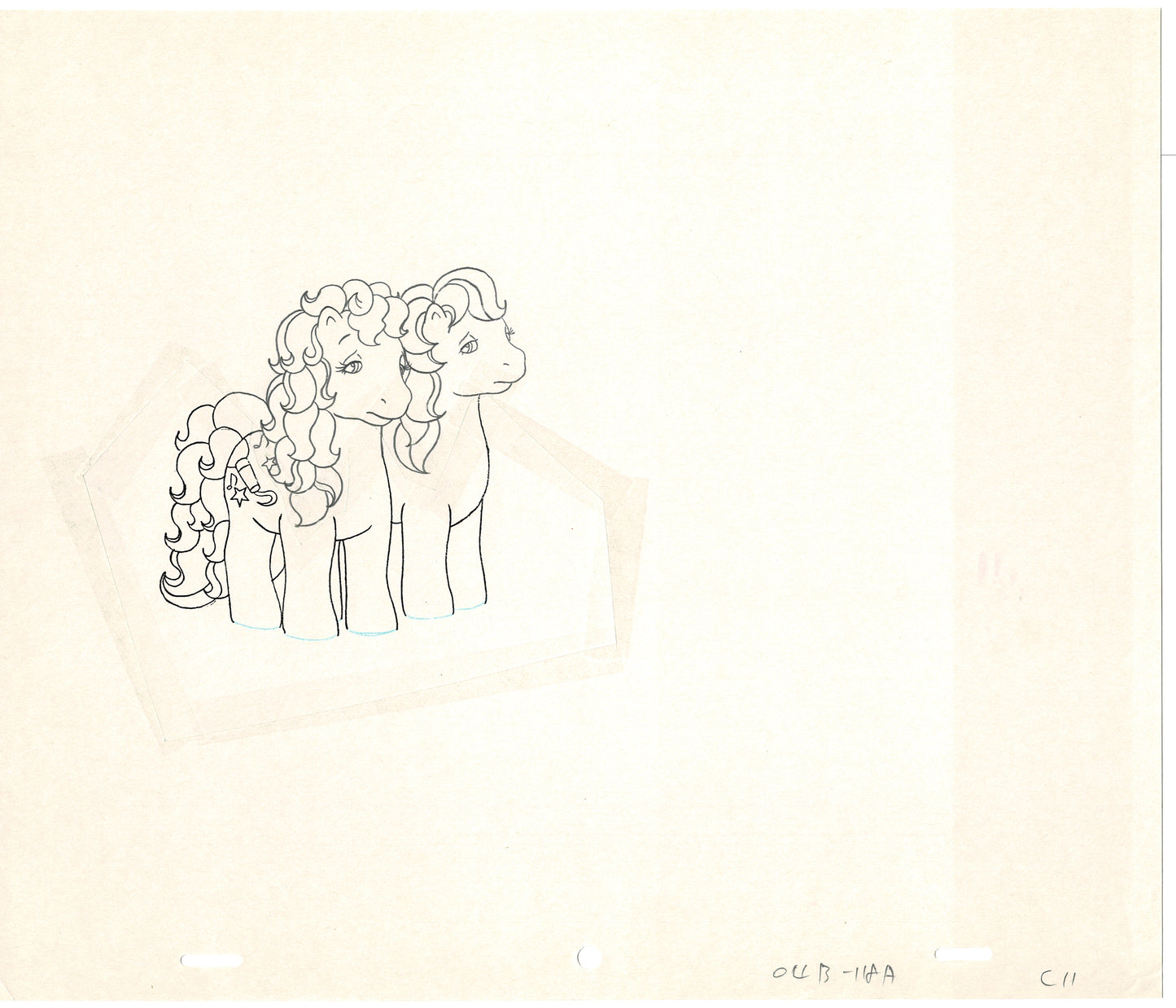 Lot of 15 My Little Pony Animation Cel Drawings Hasbro Sunbow 1980s 90s