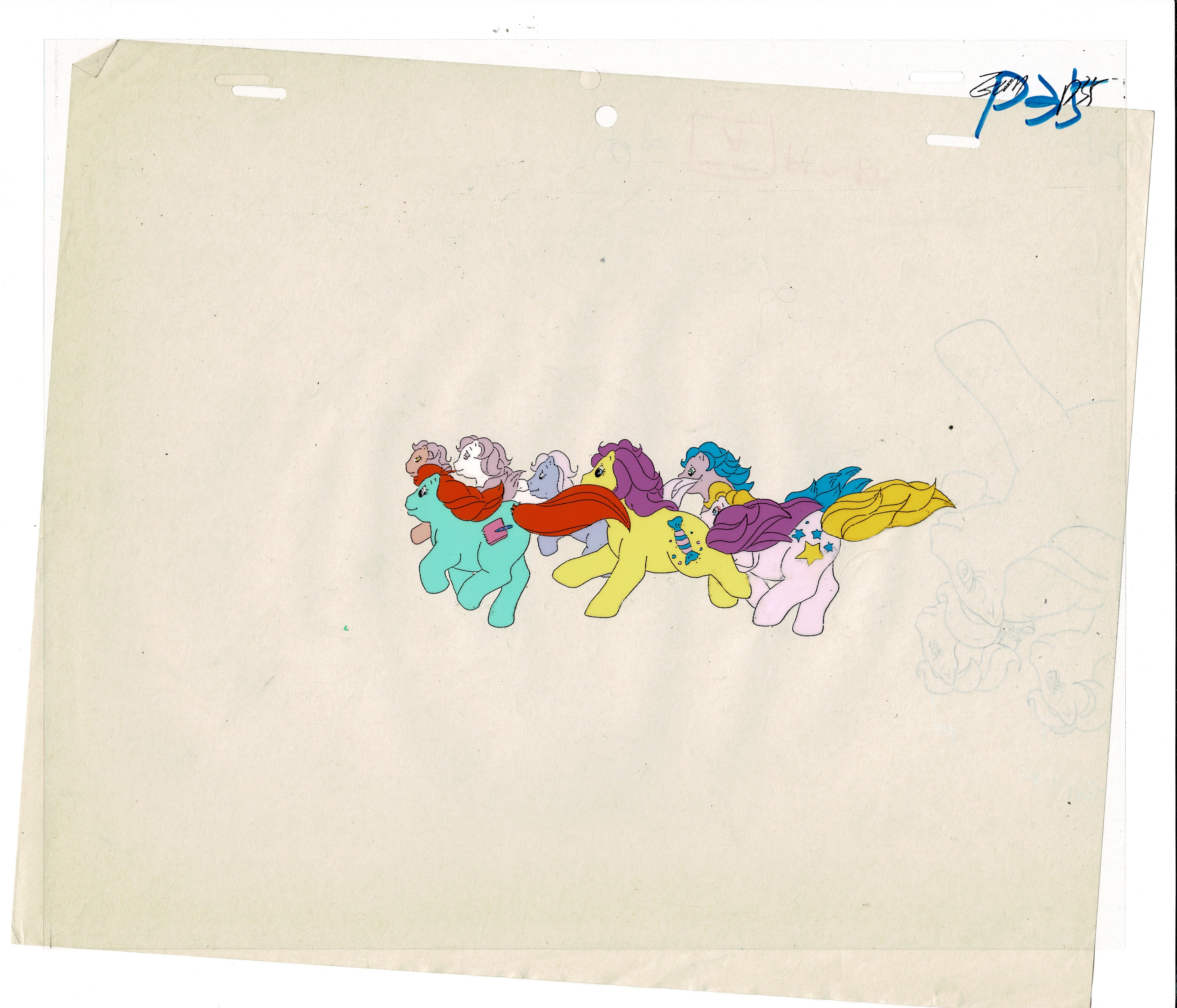 Sunbow Animation Style My Little Pony Original Production Animation Cel Hasbro Sunbow 1980s o ...