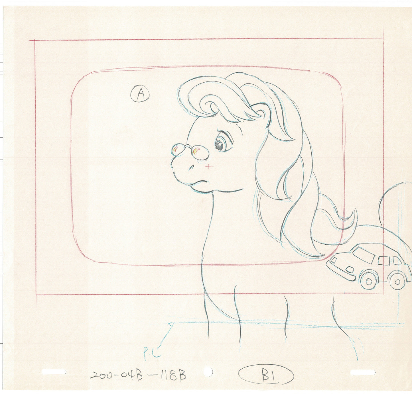 Lot of 15 My Little Pony Animation Cel Drawings Hasbro Sunbow 1980s 90s