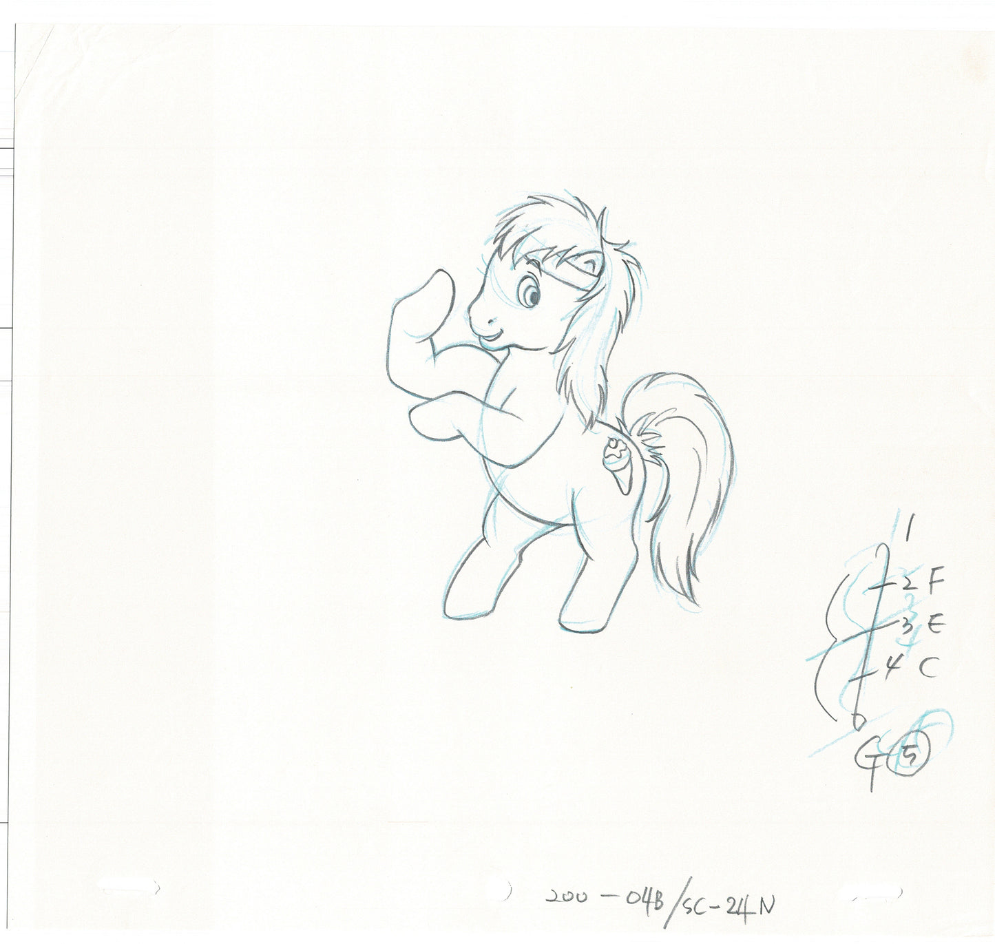 Lot of 15 My Little Pony Animation Cel Drawings Hasbro Sunbow 1980s 90s