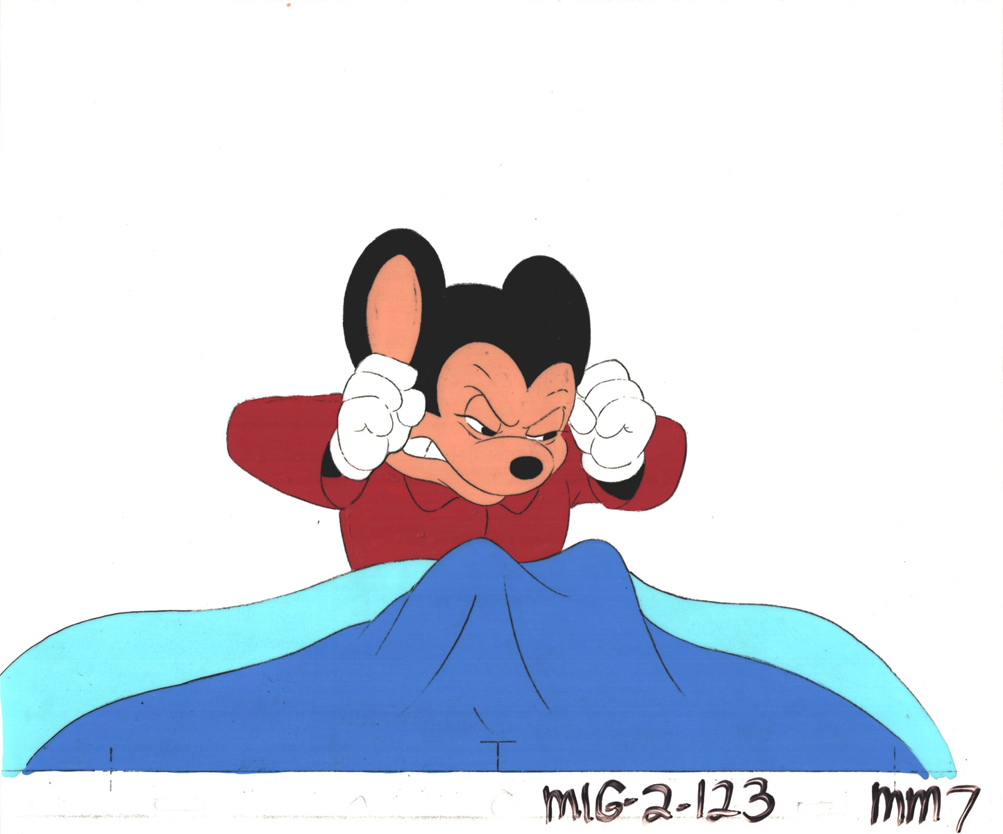 Mighty Mouse Cartoon Production Animation Cel and Drawing Filmation Anime Actually Used ON SCREEN C-mm7