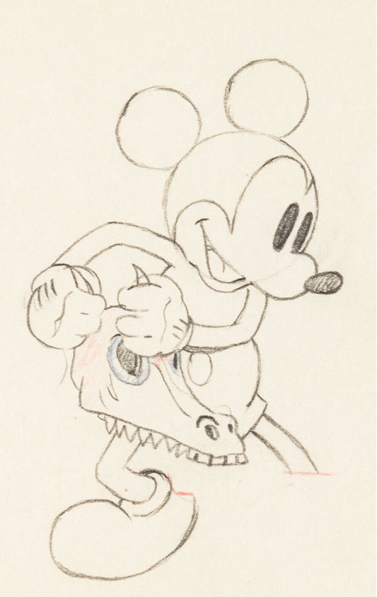 Mickey Mouse 1935 Original Production Animation Cel Drawing from Disney Mickey's Man Friday 69