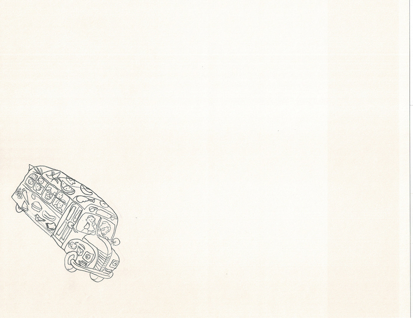The Magic School Bus Development Drawing from Cartoon Ivanick 1990s DD3