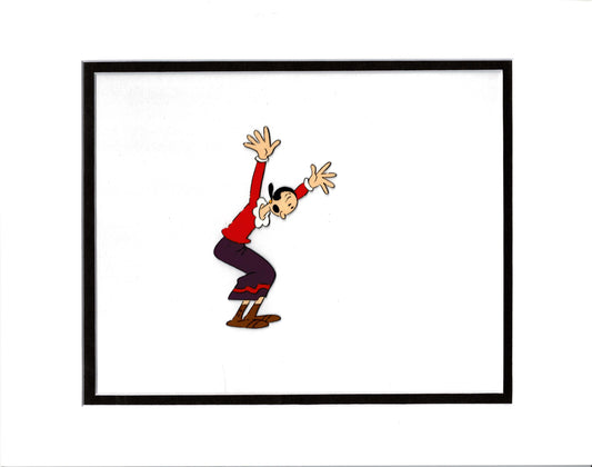 Popeye Olive Oyl Screen-Used Production Animation Cel and Drawing Hand-Inked Pre-1970s 10m